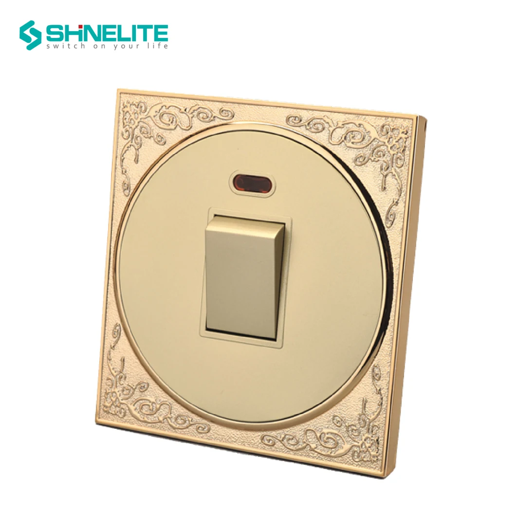 BS Special Round Button 10A 1 Gang 1 Way Wall Switch Light Switch