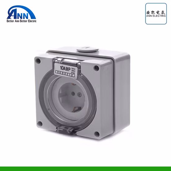 56s0210 56s0216 10A 16A IP66 防水角型単相工業用ソケット
